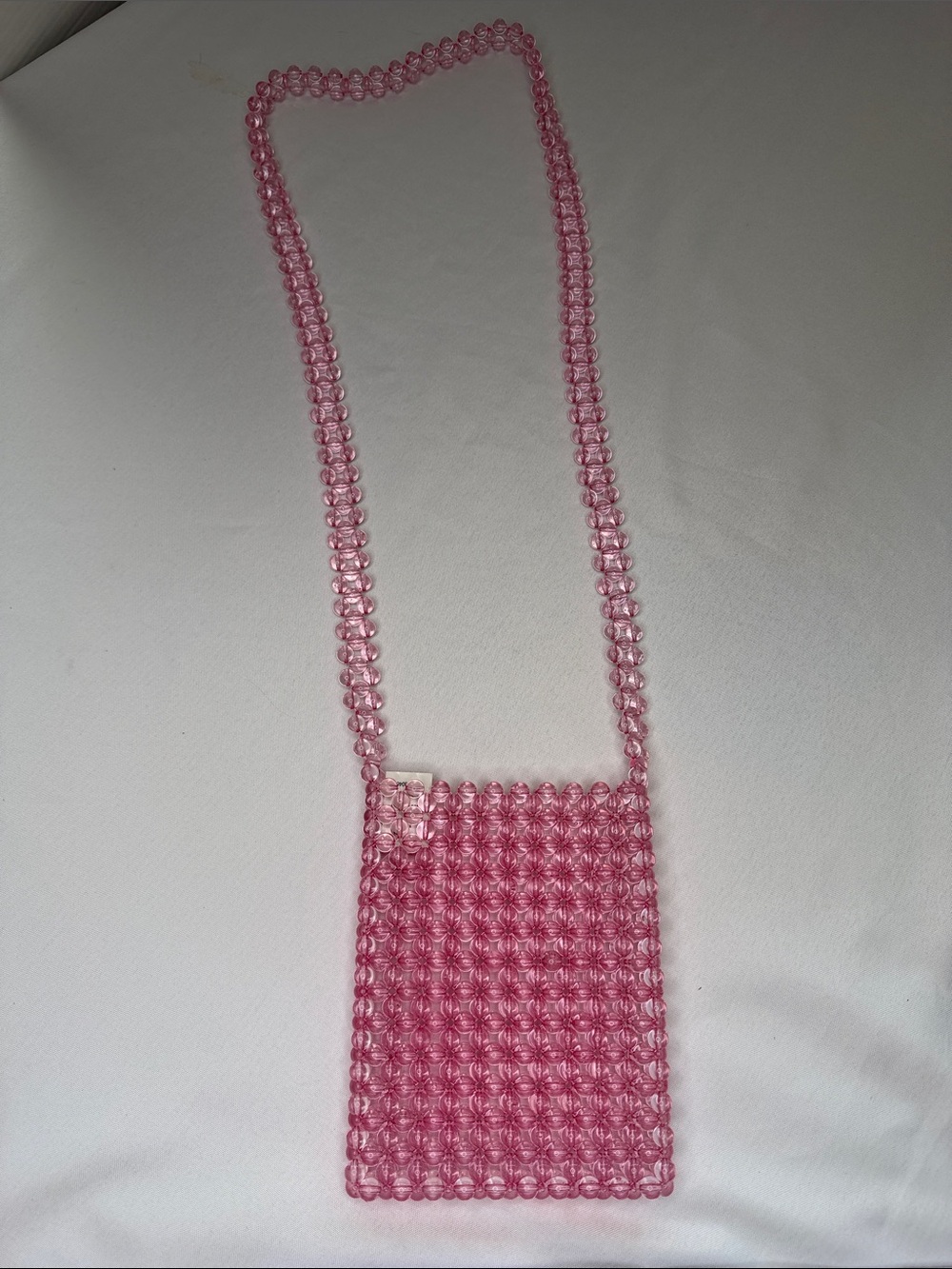 INC International Concepts Barbiecore Y2K Coquette Beaded Crossbody Phone Bag